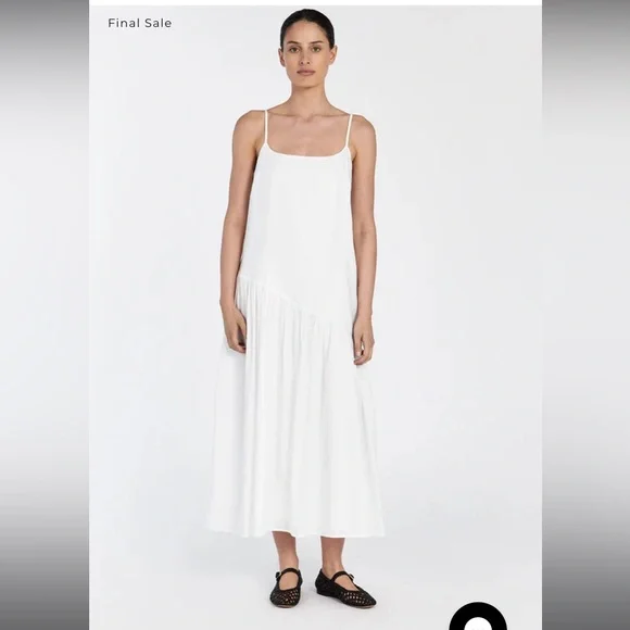 DISSH | Dresses | Dissh Noah White Linen Asym Midi Dress | Poshmark